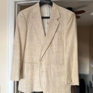 Pure Silk Beige Jacket - Size 40 Regular